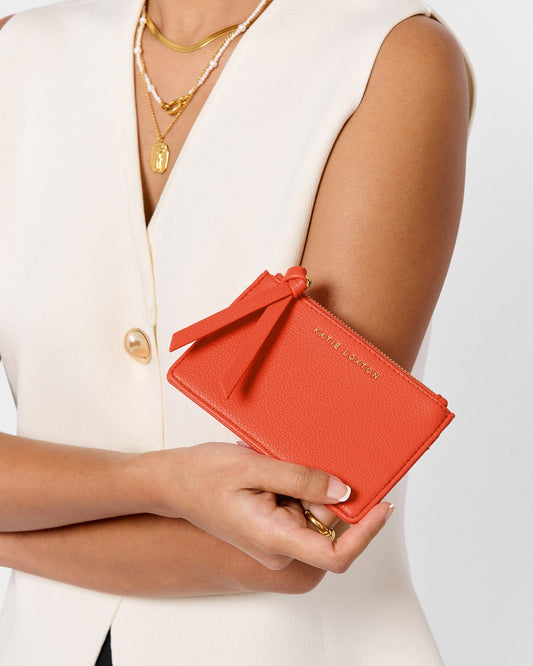 Hallie Coin & Card Holder - Deep Orange