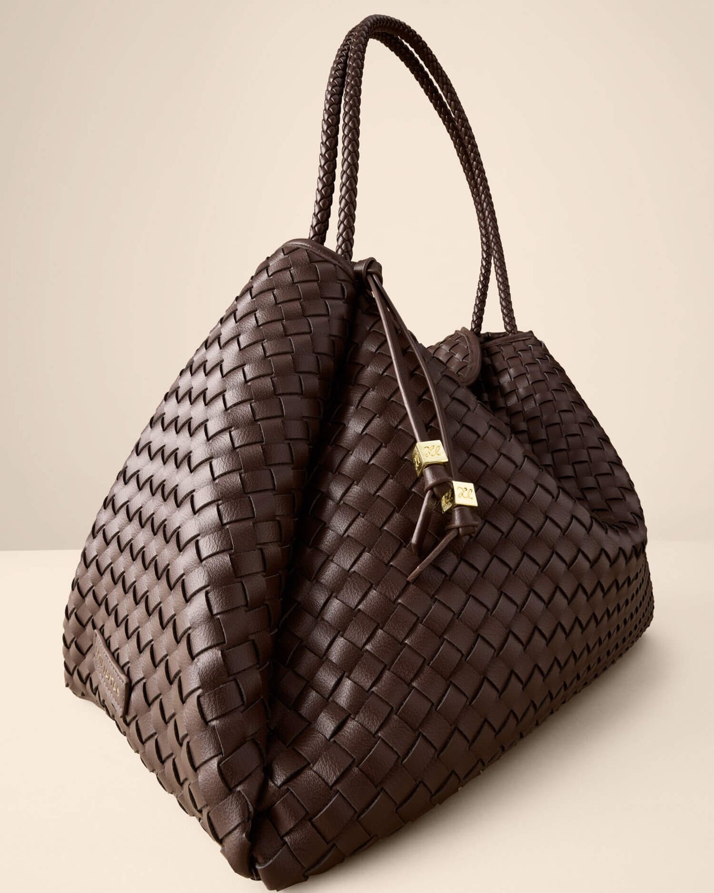 Nova Hand Woven Large Shoulder Bag - Chocolate