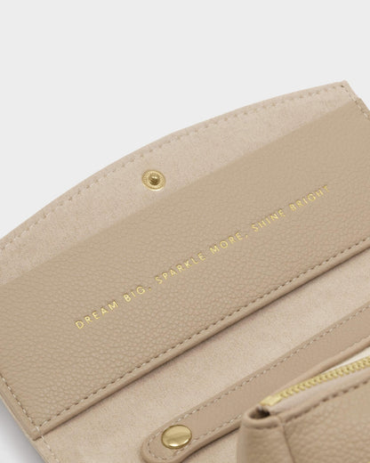 Travel Jewellery & Accessories Organiser 'Dream Big' - Taupe