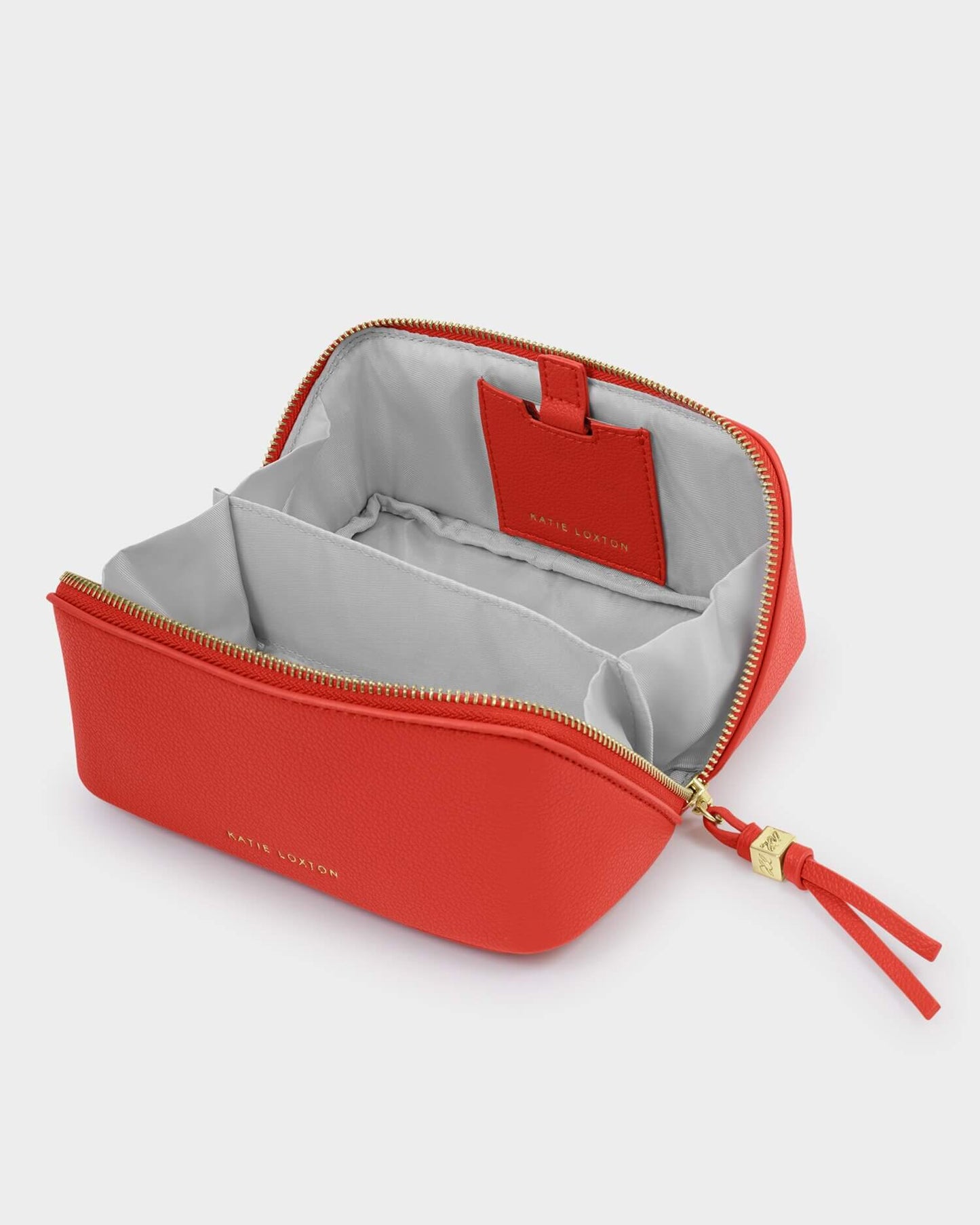 Fold Out Mirror Make Up Bag Deep Orange