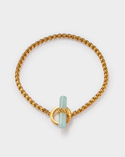 Azura Waterproof Gold T-Bar Bracelet