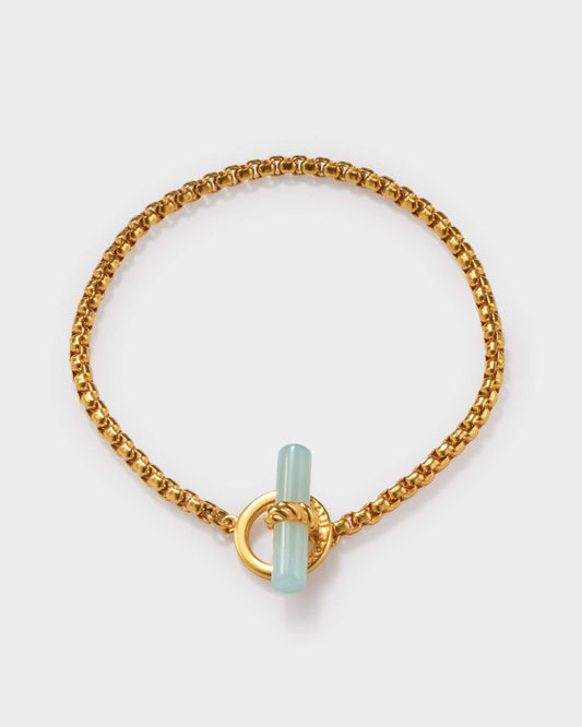 Azura Waterproof Gold T-Bar Bracelet