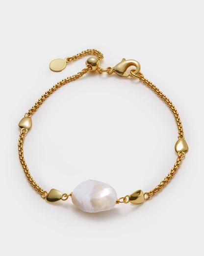 Sol Waterproof Gold Pearl Necklace