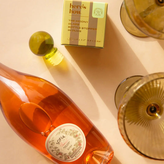 The Moony Glass Bottle Stopper - Olive