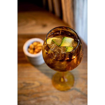 Set of 2 Gin Glasses with Tortoise Shell Finish