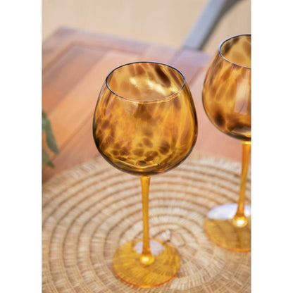 Set of 2 Gin Glasses with Tortoise Shell Finish