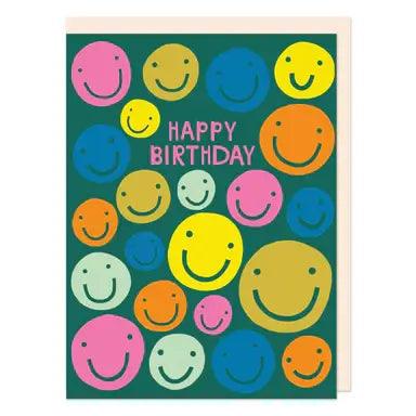 Happy Birthday - Smiley Faces