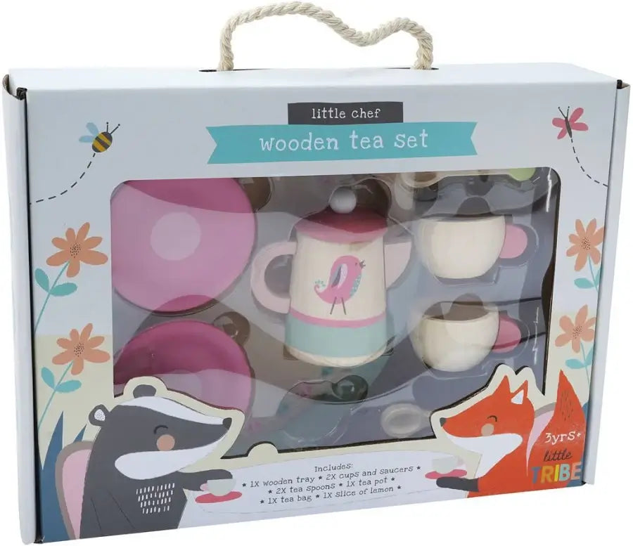 Little Tribe Pink Wooden Tea Set