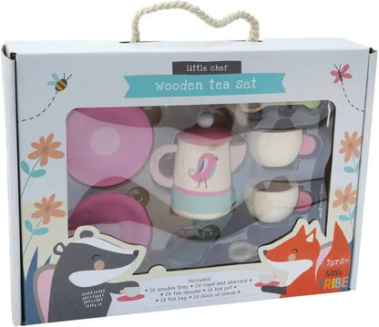 Little Tribe Pink Wooden Tea Set