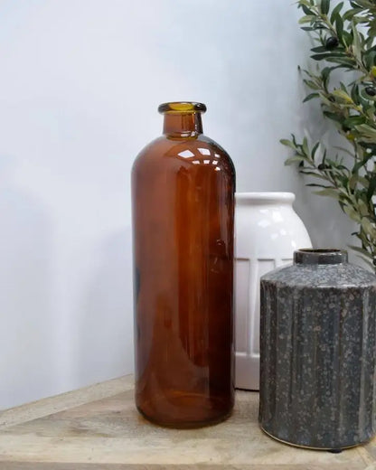 Burnt Amber Bottle Vase
