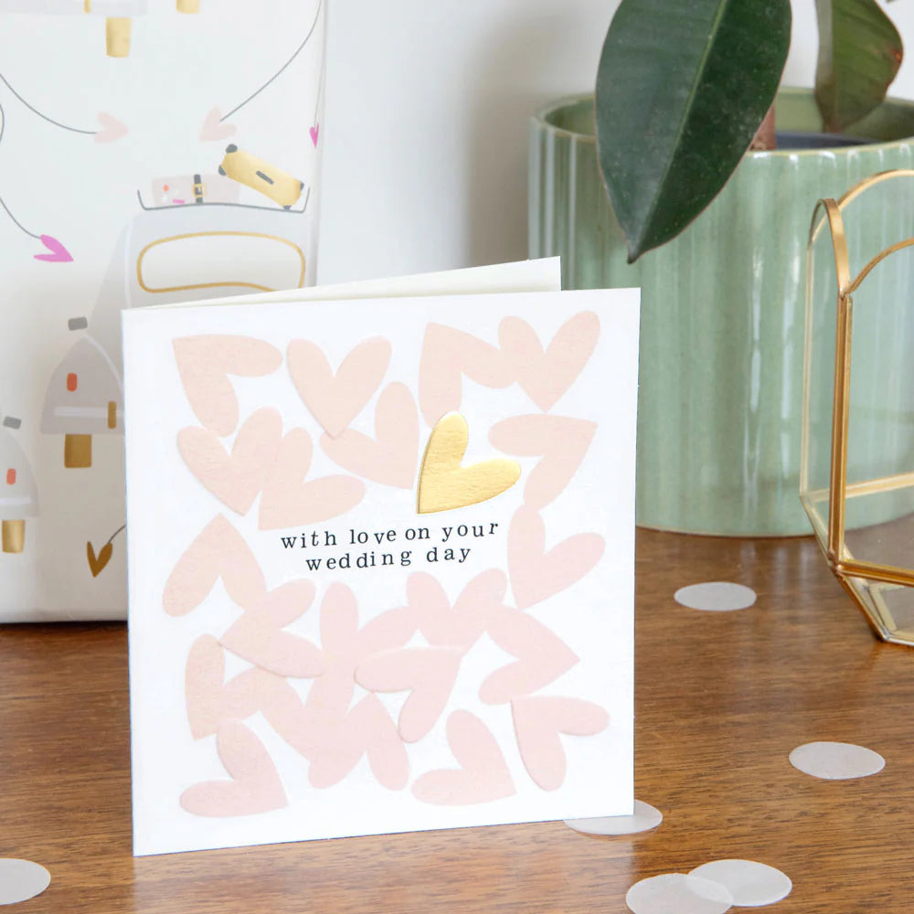 Wedding Day Overlapping Hearts