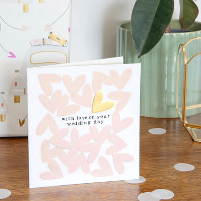 Wedding Day Overlapping Hearts